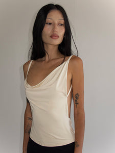 Asymmetric Cream Top