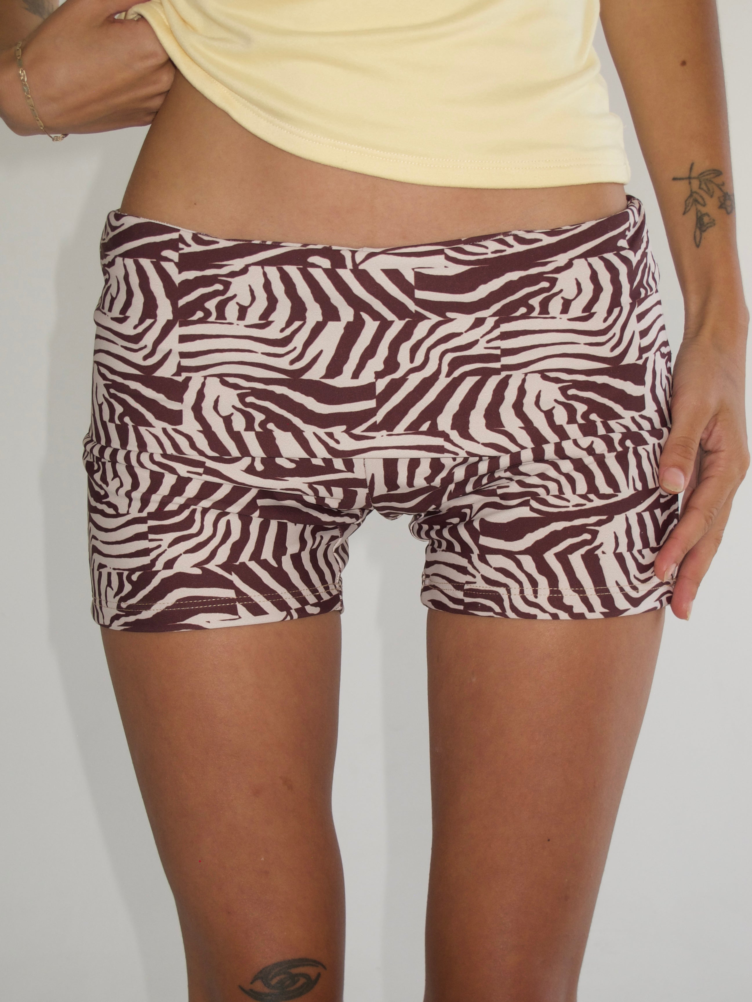 Brown Zebra Shorts